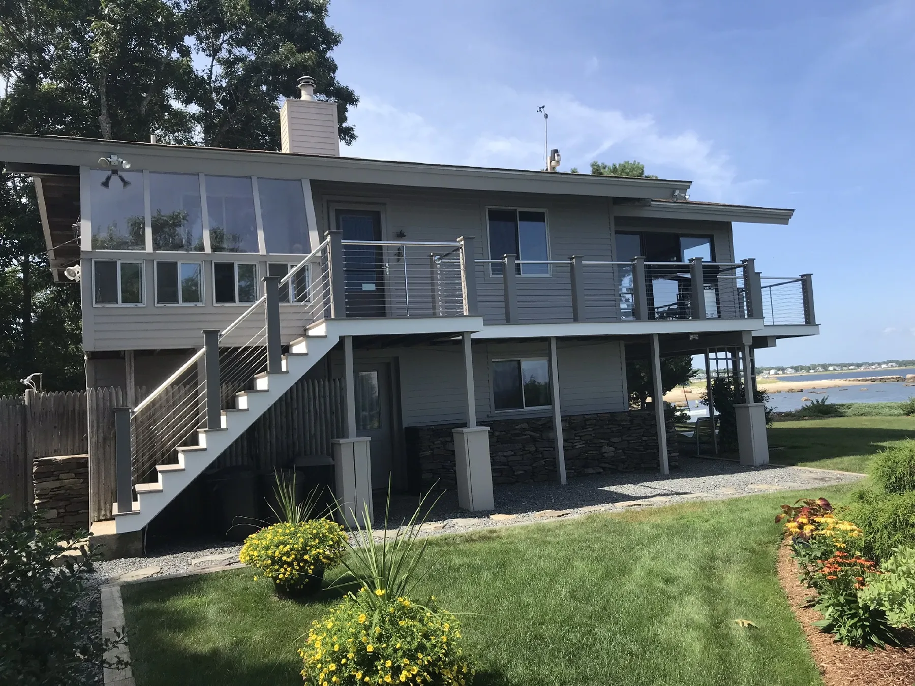 Wareham, MA Deck - Azek, Cable Railing